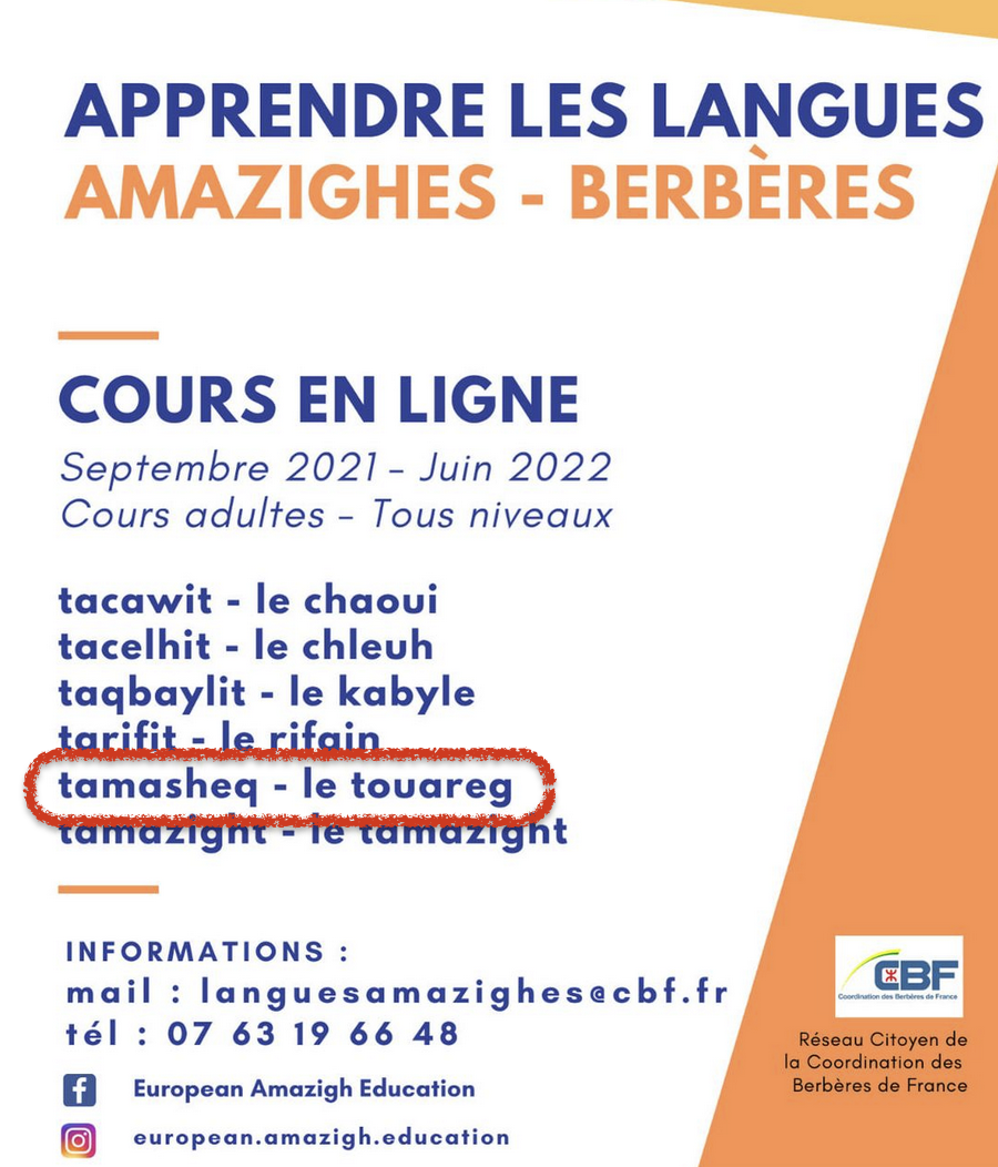 You are currently viewing AARS Info n°953 – Apprendre Les langues Amazhigues / Berbères